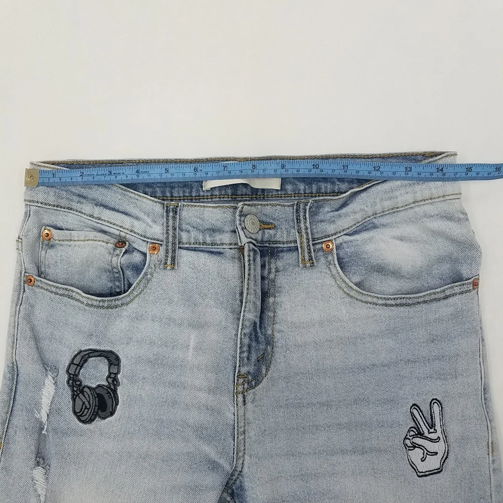 Levi's Big Boys 511 Slim Destruction Patched Jeans